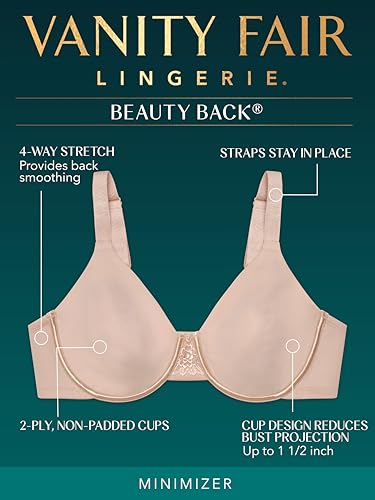 Vanity Fair Women's Beauty Back Smoothing Minimizer Bra, Minimizes Bust Line up to 1.5", Non Padded Cups up to H - Image 5