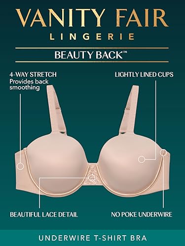 Vanity Fair Women's Full Figure Beauty Back Smoothing Bra, 4 Way Stretch Fabric, Lightly Lined Cups up to H - Image 5