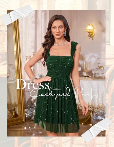 Wedtrend Sparkly Homecoming Dresses for Teens 2025 Short Sequin Dresses Ruffle Strap 80s Dress - Image 6
