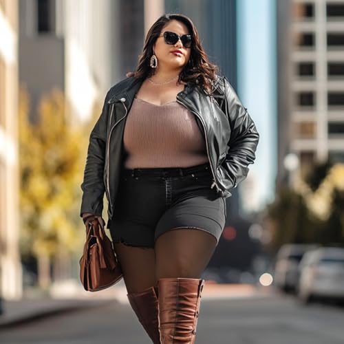 WiliW Suspender Pantyhose for Women Plus Size Garter Belt Sheer Tights Sexy Thigh High Stockings - Image 6