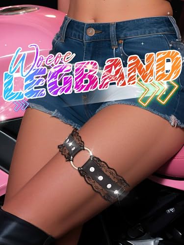 Woeoe Lace Thigh Garter Elastic Leg Garters Belt for Women Punk Gothic Adjustable Rave party for Women - Image 3