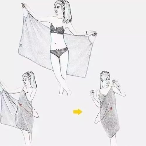 Women Bath Wrap Towel for Womens Shower Adjustable Spa Robe Bathrobe, Suspender, Sleeping Robe, - Image 5