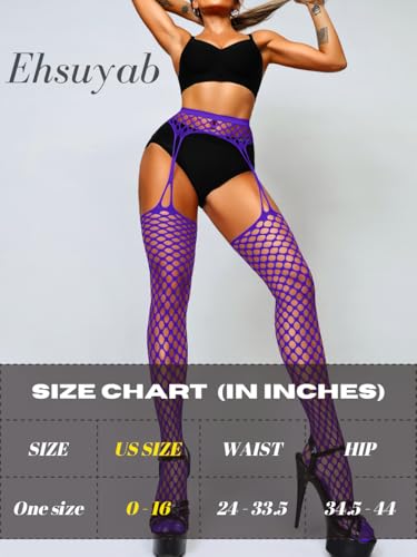 Women Sexy Fishnet Tights, Cutout Suspender Pantyhose Stockings Lingerie, Music Festival Rock Rave Outfits Party Club - Image 7