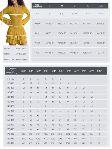 Women’s Crew Neck Ruffle Hem Mini Dress Long Sleeve Bodycon Party Short Dresses - Image 7