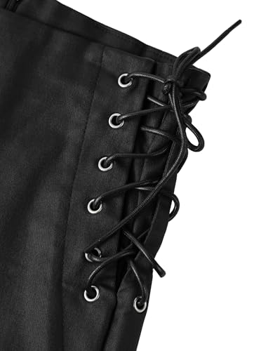 Women's High Waisted Faux Leather Shorts Lace Up Side Crisscross Sexy Mini Booty Skinny Stretch Shorts Y2K Club Party - Image 6