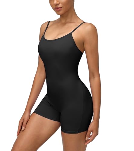 Womens Jumpsuits Shorts Rompers Workout One Piece Bodysuits Jumpers Yoga Tummy Control Padded Sports Bra - Image 3