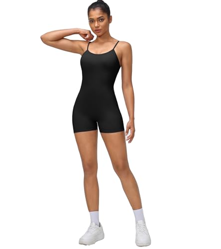 Womens Jumpsuits Shorts Rompers Workout One Piece Bodysuits Jumpers Yoga Tummy Control Padded Sports Bra - Image 5