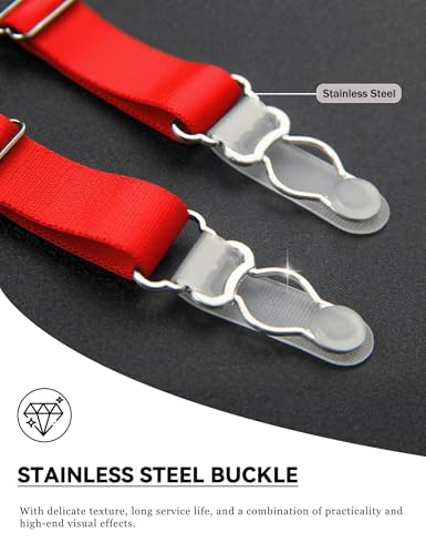 Womens Lace Garter Belts Sexy Garter Belt for Thigh Highs Plus Size Garters Lingerie Suspender Belt with 4 Strap Slip - Image 6