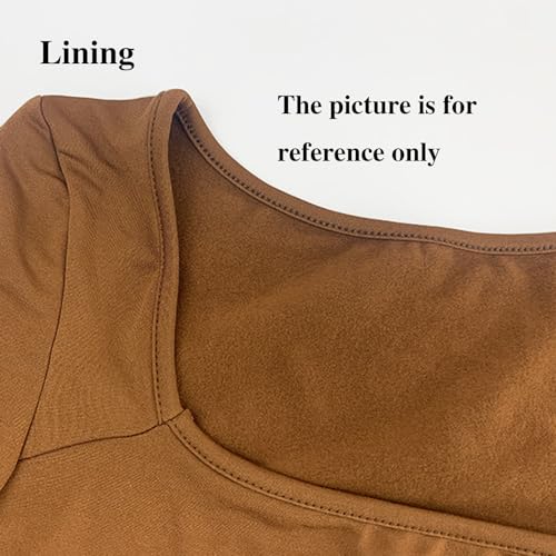 Womens Long Sleeve Bodysuit Square Neck Sexy Thong Body Suits Slim Fitted Tops for Fall Winter - Image 3