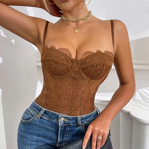 Women's Shapewear Lace Bodysuit Slimming Black Corset Bodysuit Mesh Tummy Control Body Shaper - Image 6