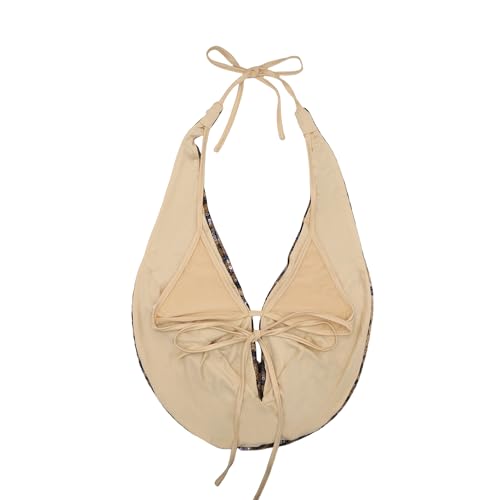 Women's Shiny Sequin Leopard Print Mini Skirt Set Sexy Cowl Neck Halter Top and Short Skirt - Image 6