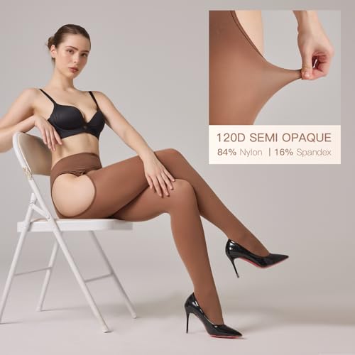Yilanmy Suspender Pantyhose for Women Garter Belt Stockings High Waist Control Top Pantyhose - Image 5