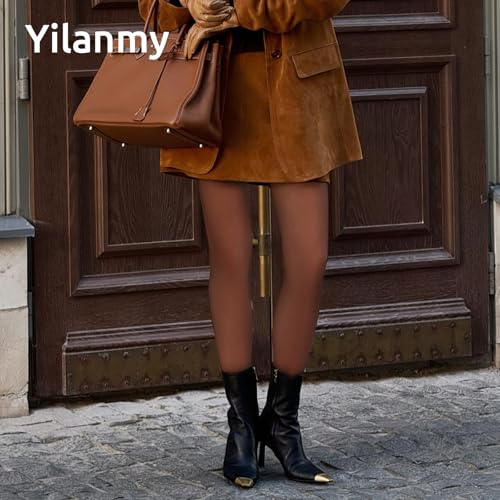 Yilanmy Suspender Pantyhose for Women Garter Belt Stockings High Waist Control Top Pantyhose - Image 7