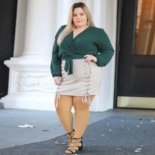 Yilanmy Suspender Pantyhose for Women Plus Size Garter Belt Tights Sexy Opaque Thigh High Stockings - Image 6