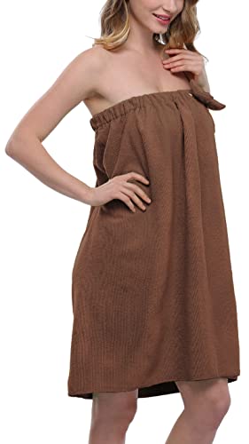 goodmansam Women's Shower Wrap Robes Spa Body Wrap Bathrobe Ultra Absorbent Cover up Towels - Image 3