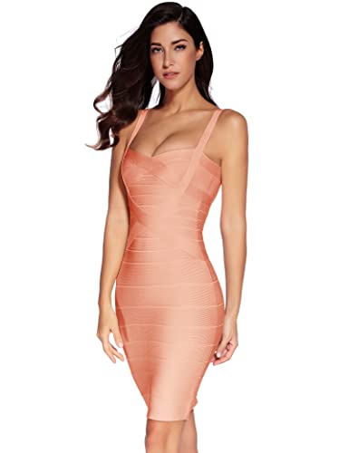 meilun Women's Celebrity Bandage Bodycon Dress Strap Party Pencil Dress - Image 4