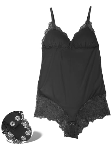 ohyeah 2025 Summer Lace V-Neck Sleeveless Onesies One Piece Bodysuit Modal Jumpsuit Shorts Romper Overall Women Sexy Pajamas - Image 7