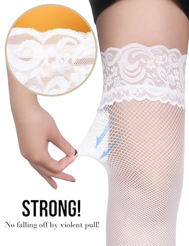 ohyeah 4-Strap Easy Clip on Lace Garter Belt for Thigh Highs Stockings, Sexy Garter Belt and Thigh Highs Stockings Set XS-4XL - Image 5