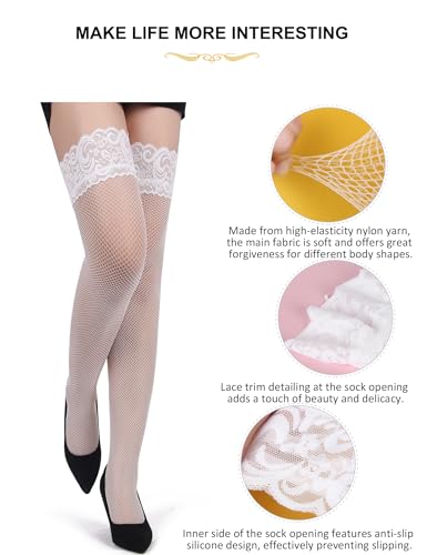 ohyeah 4-Strap Easy Clip on Lace Garter Belt for Thigh Highs Stockings, Sexy Garter Belt and Thigh Highs Stockings Set XS-4XL - Image 7