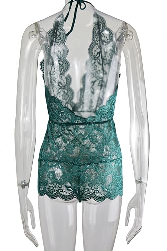 piece set with elastic mesh, skin-friendly cotton panties, cheeky lingerie and satin pajama style - Image 3