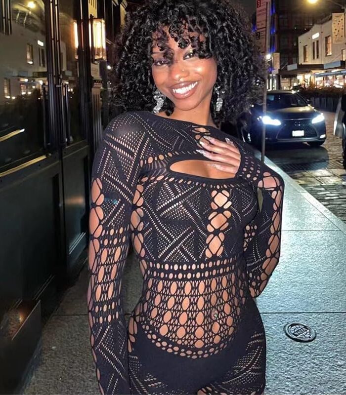 Alternative view of sexy club outfits for women fishnet bodysuit exotic wear dancer outfits Tights Bodycon Jumpsuit(Black)